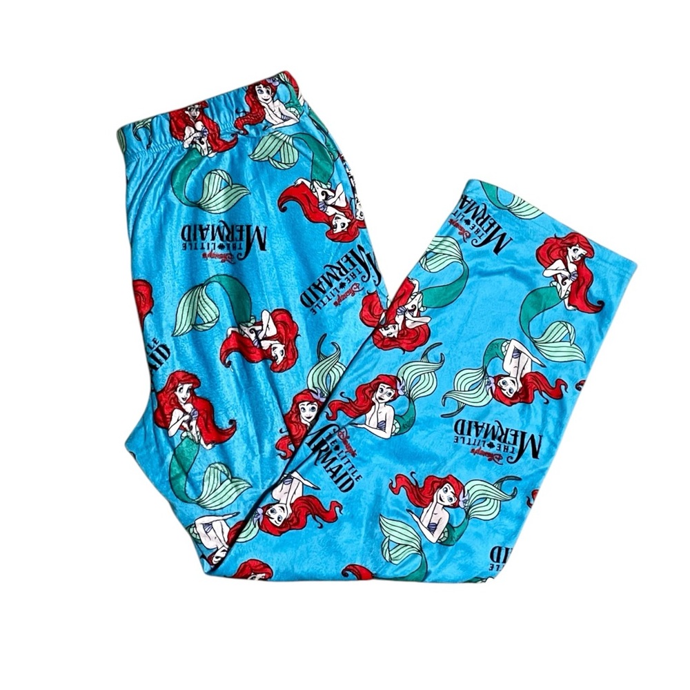 Disney The Little Mermaid Blue Pajama Pants Adult Size L SHIP NEXT DAY
